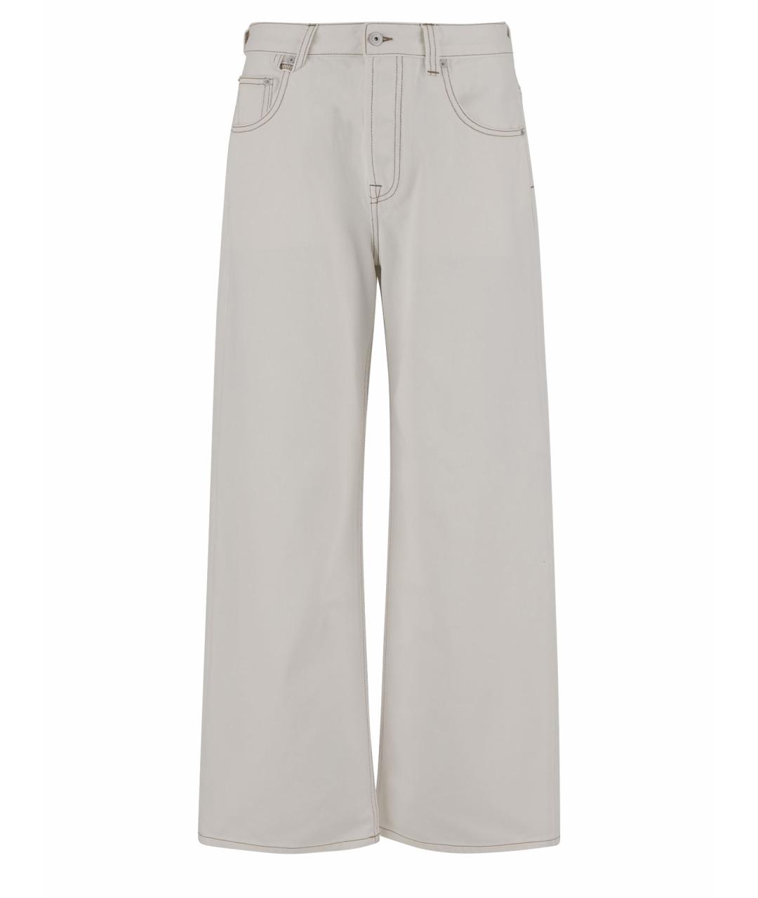 JACQUEMUS Белые хлопковые прямые джинсы, фото 1
