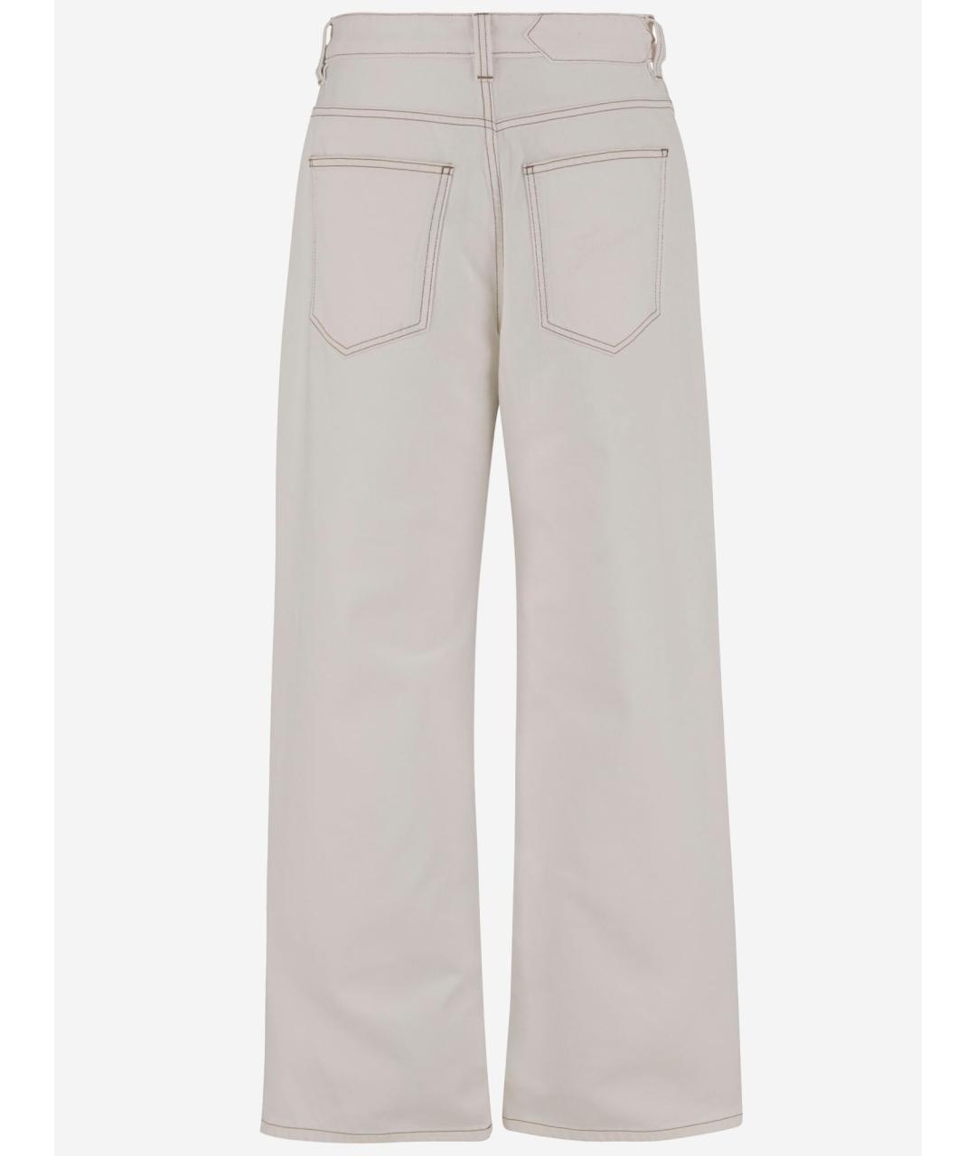 JACQUEMUS Белые хлопковые прямые джинсы, фото 2