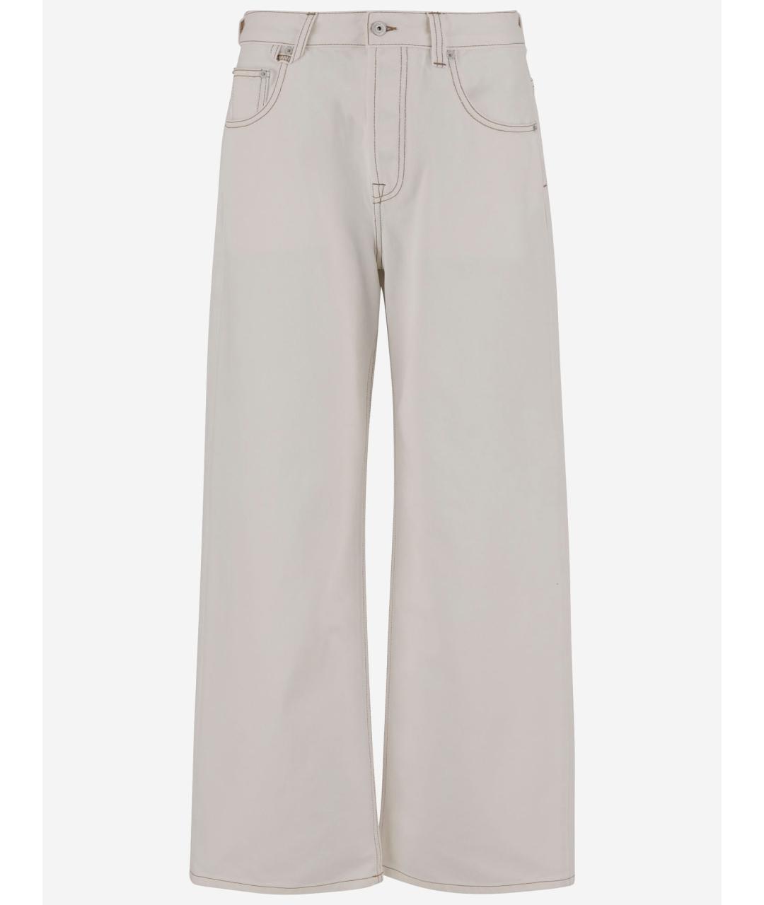 JACQUEMUS Белые хлопковые прямые джинсы, фото 4