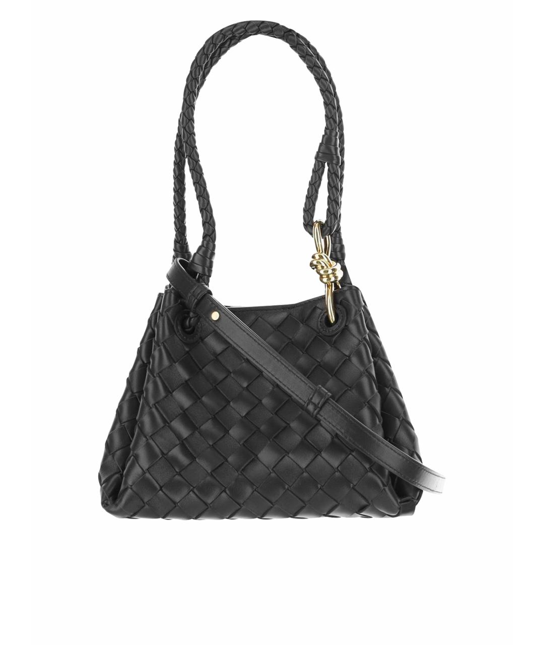 BOTTEGA VENETA Черная кожаная сумка через плечо, фото 1