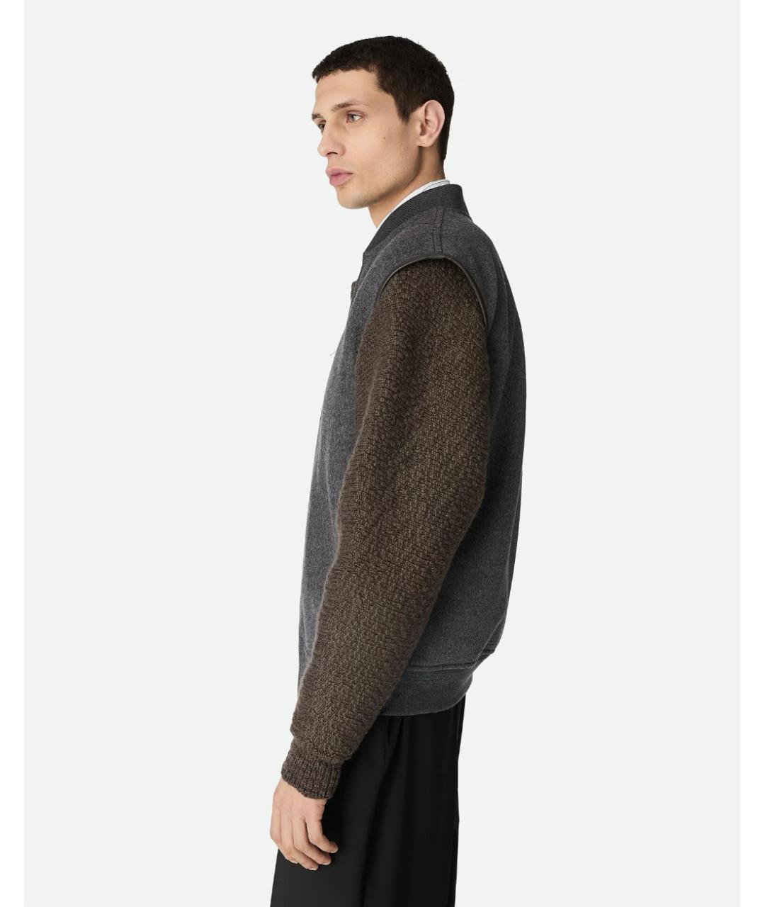 BOTTEGA VENETA Серый шерстяной жилет, фото 6