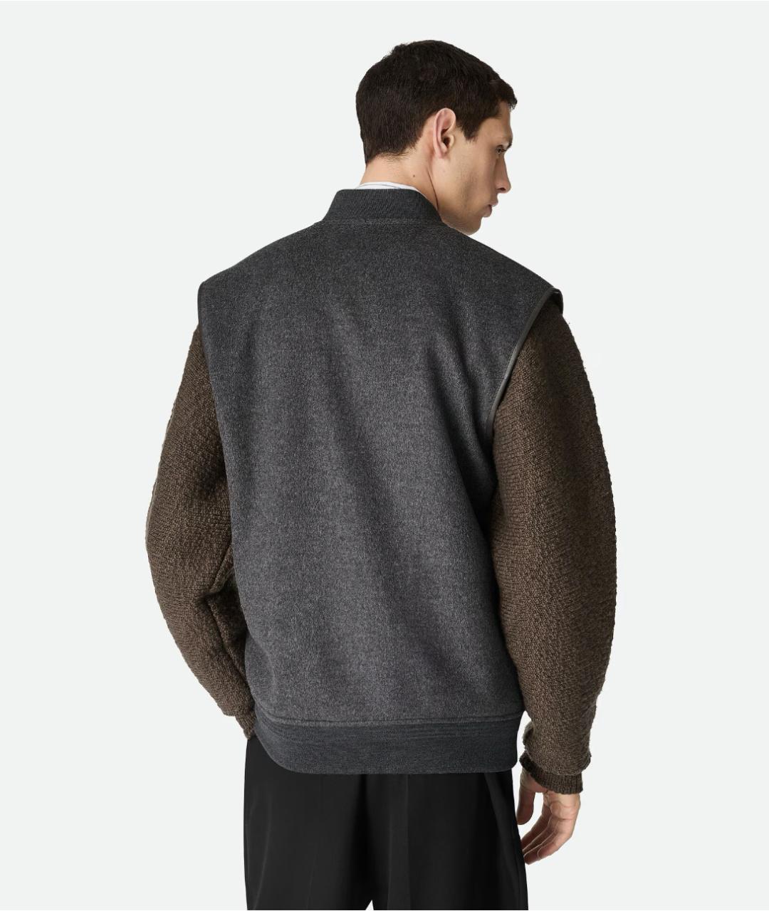 BOTTEGA VENETA Серый шерстяной жилет, фото 7