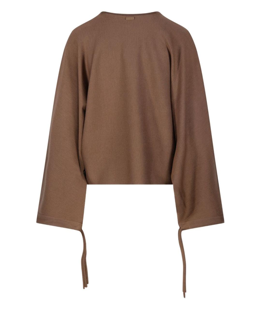 MAX MARA Коричневый шерстяной джемпер / свитер, фото 2