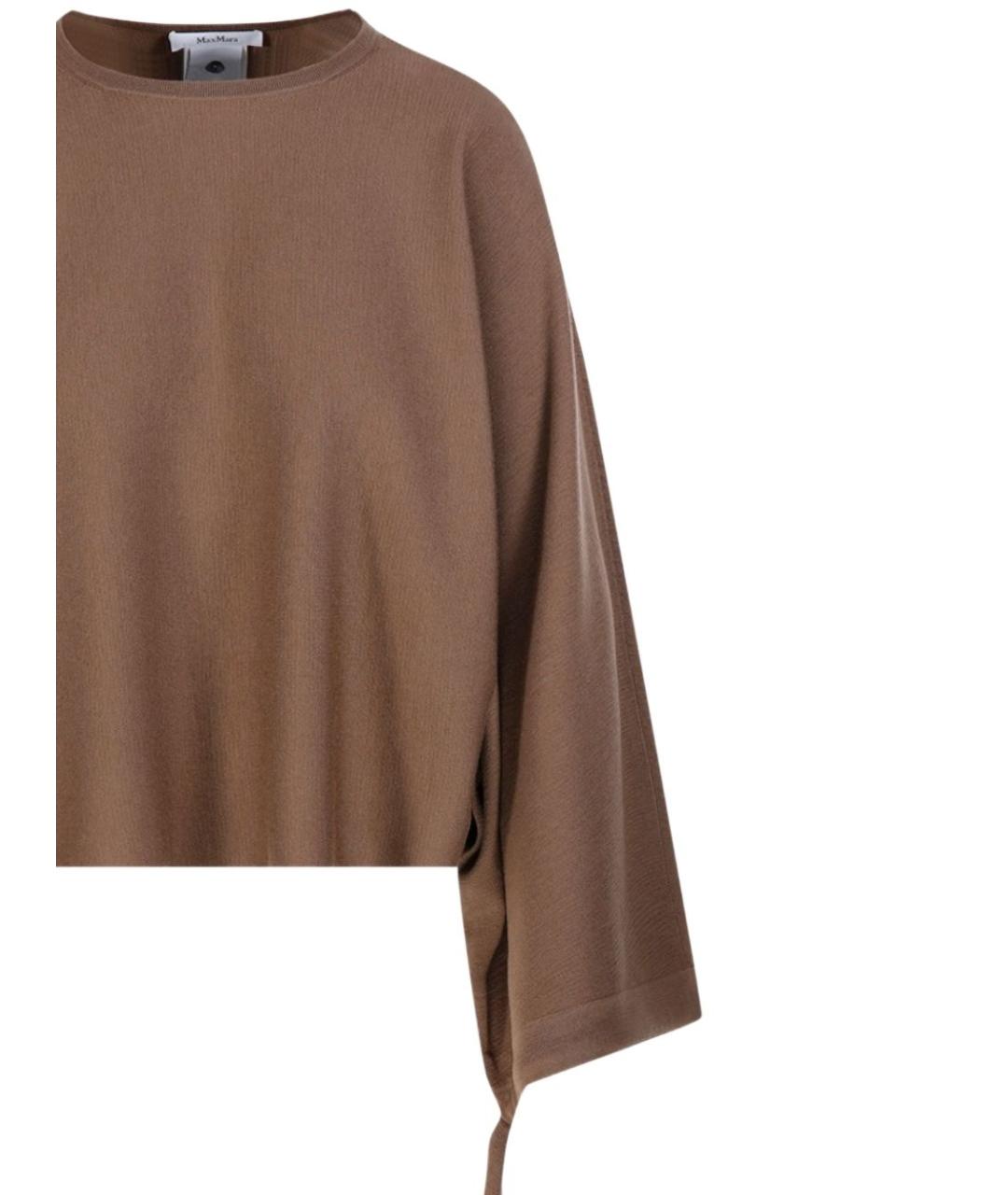 MAX MARA Коричневый шерстяной джемпер / свитер, фото 4