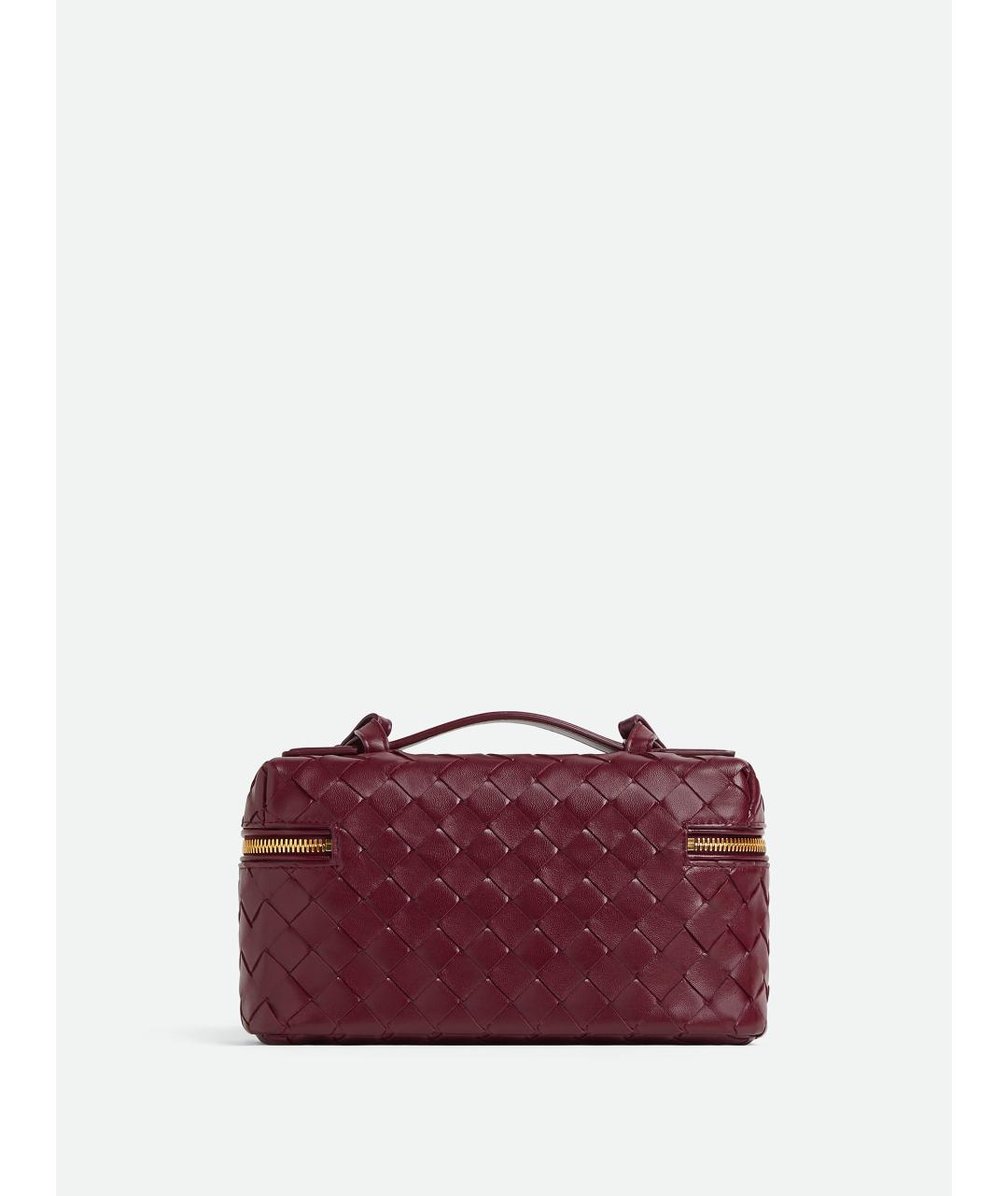 BOTTEGA VENETA Бордовая кожаная сумка через плечо, фото 5