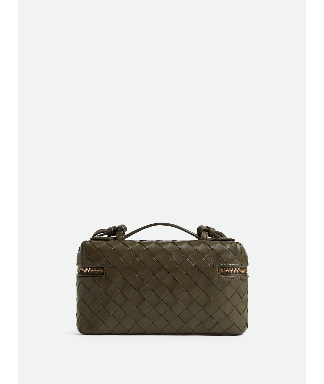BOTTEGA VENETA Зеленая кожаная сумка с короткими ручками, фото 5