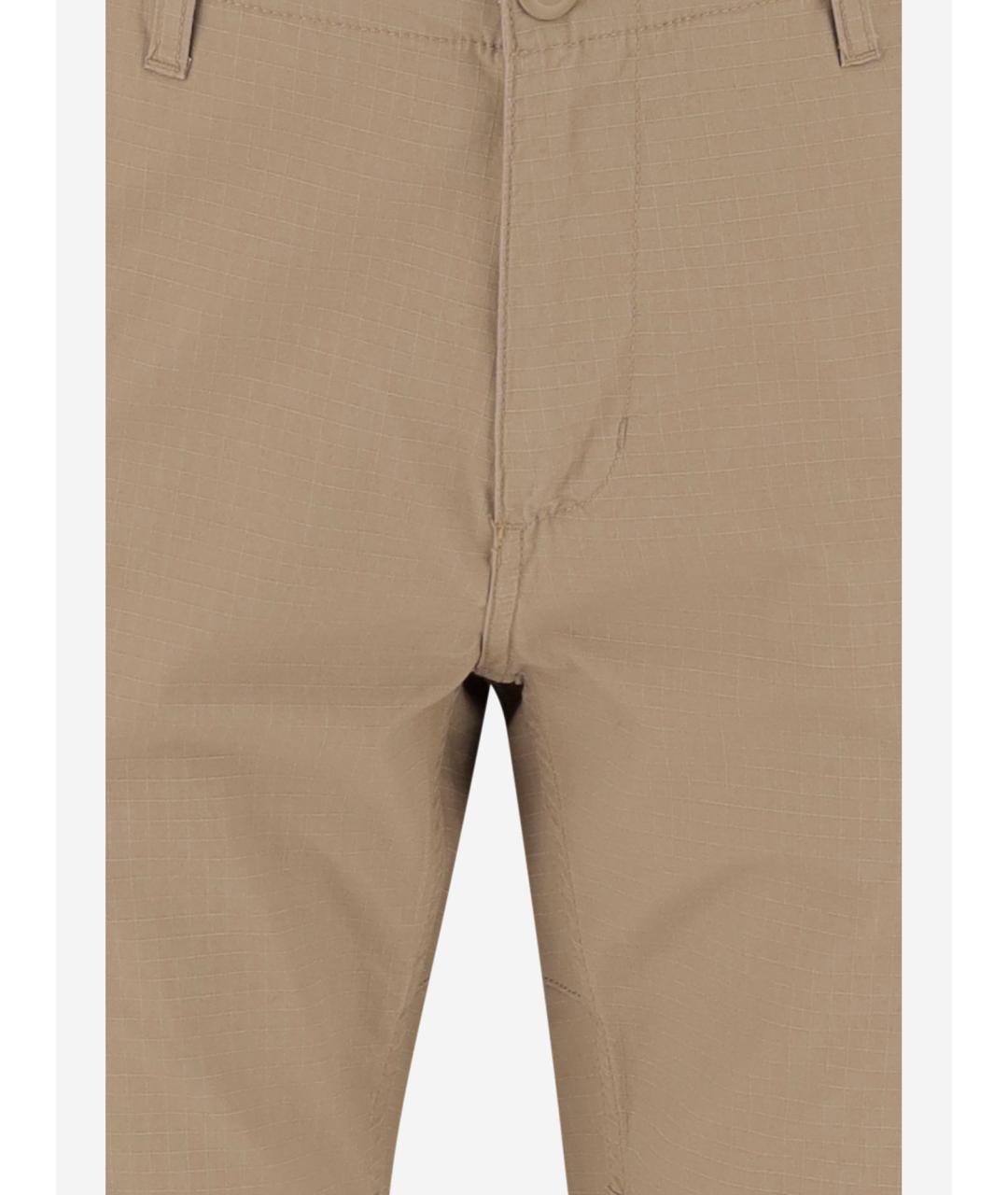 CARHARTT WIP Бежевые хлопковые повседневные брюки, фото 3