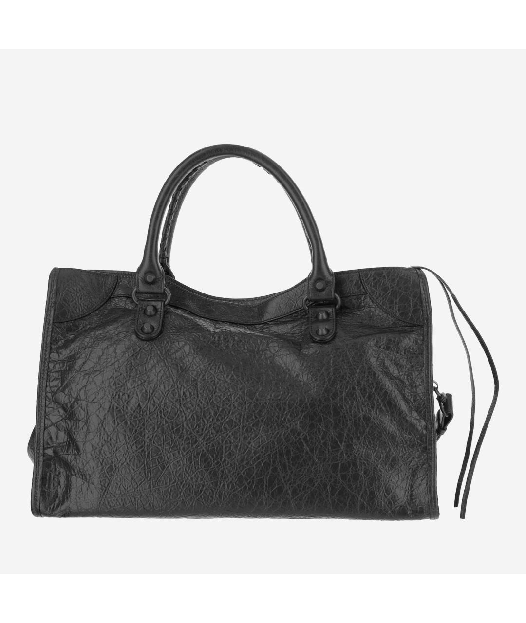 BALENCIAGA Черная кожаная сумка с короткими ручками, фото 3