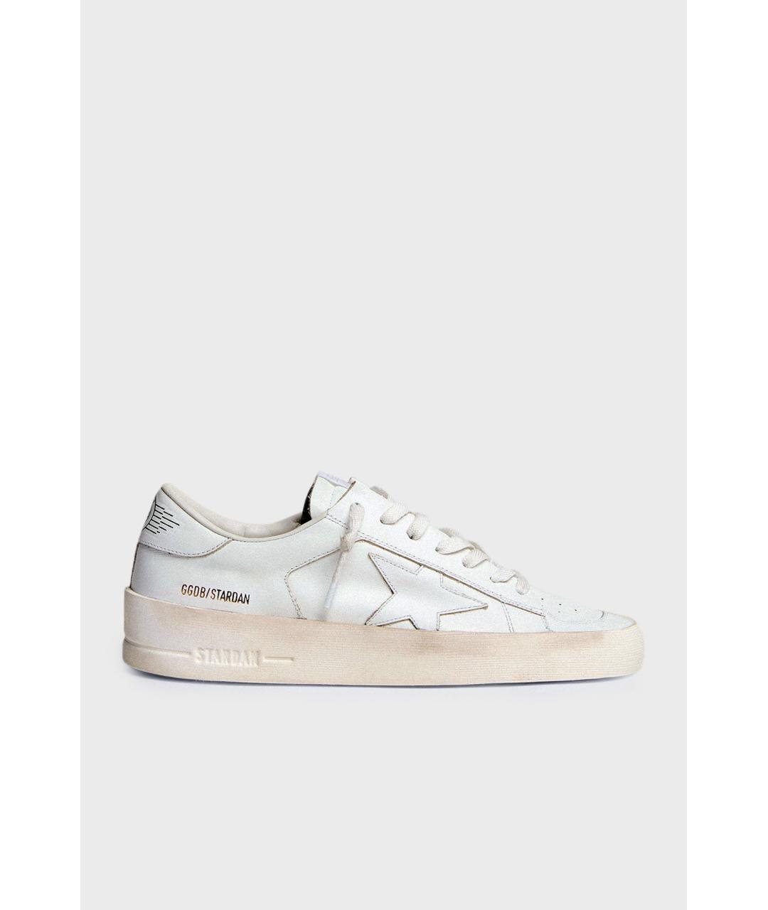 GOLDEN GOOSE DELUXE BRAND Белые кожаные низкие кроссовки / кеды, фото 5