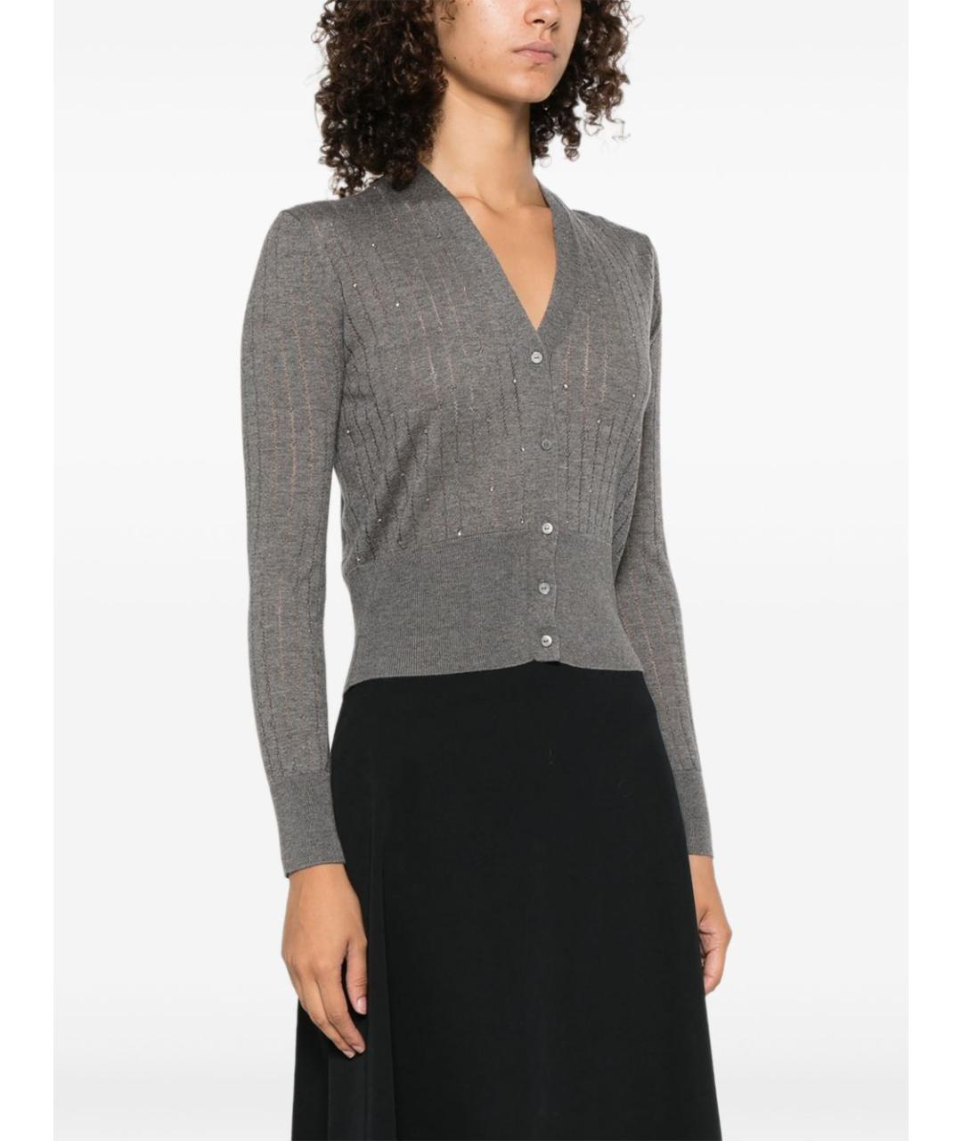 MAX MARA Антрацитовый кардиган, фото 3