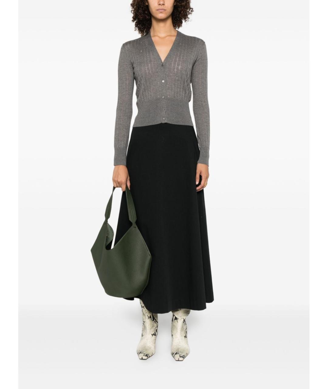 MAX MARA Антрацитовый кардиган, фото 2
