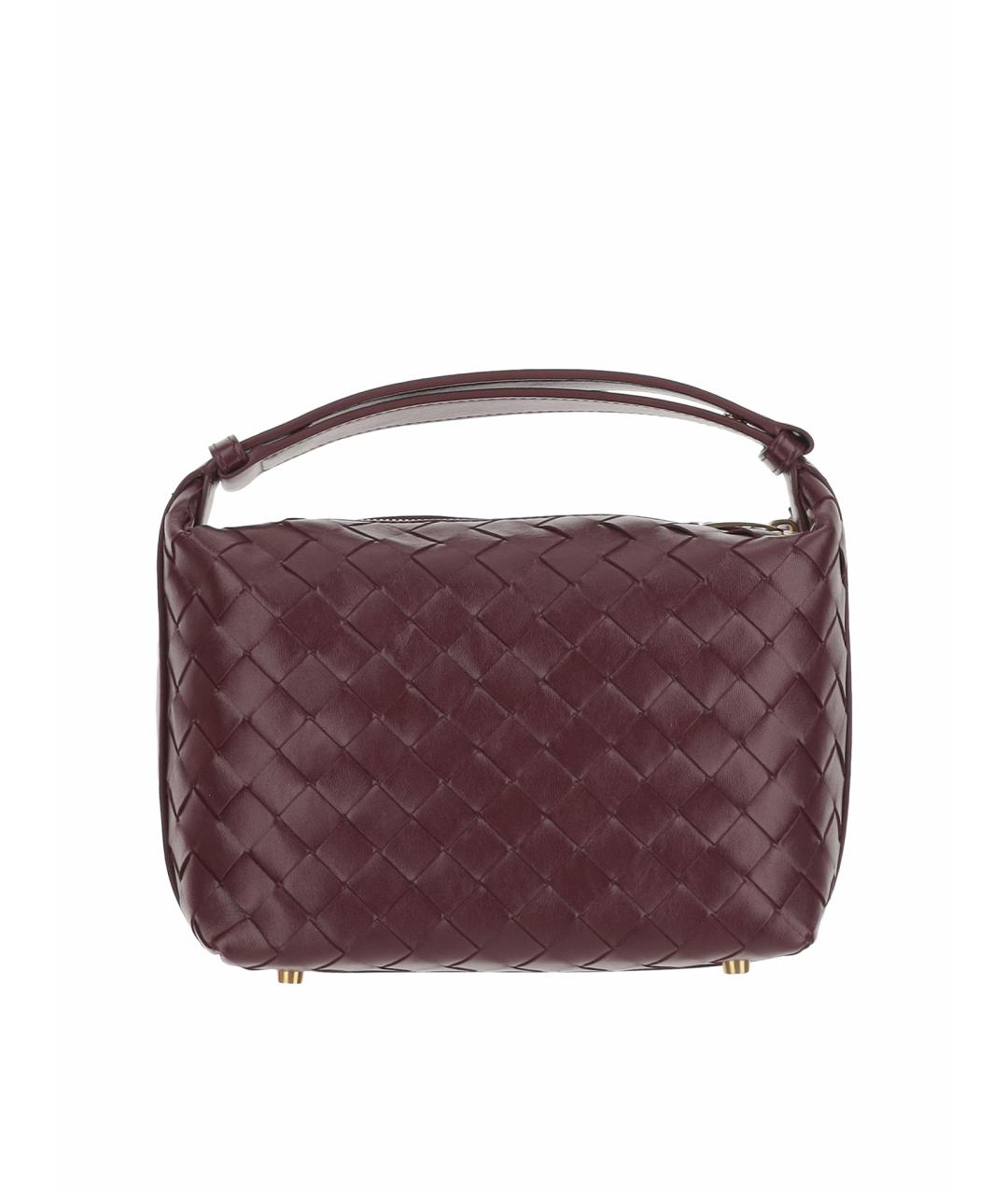 BOTTEGA VENETA Бордовая кожаная сумка с короткими ручками, фото 1