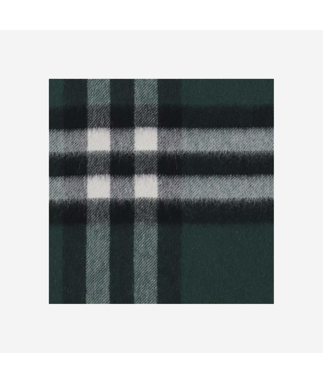 BURBERRY Зеленый кашемировый шарф, фото 3