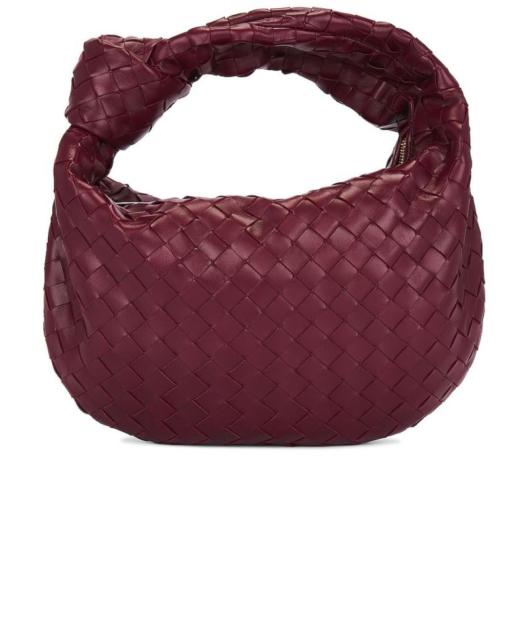 BOTTEGA VENETA Бордовая кожаная сумка с короткими ручками, фото 1