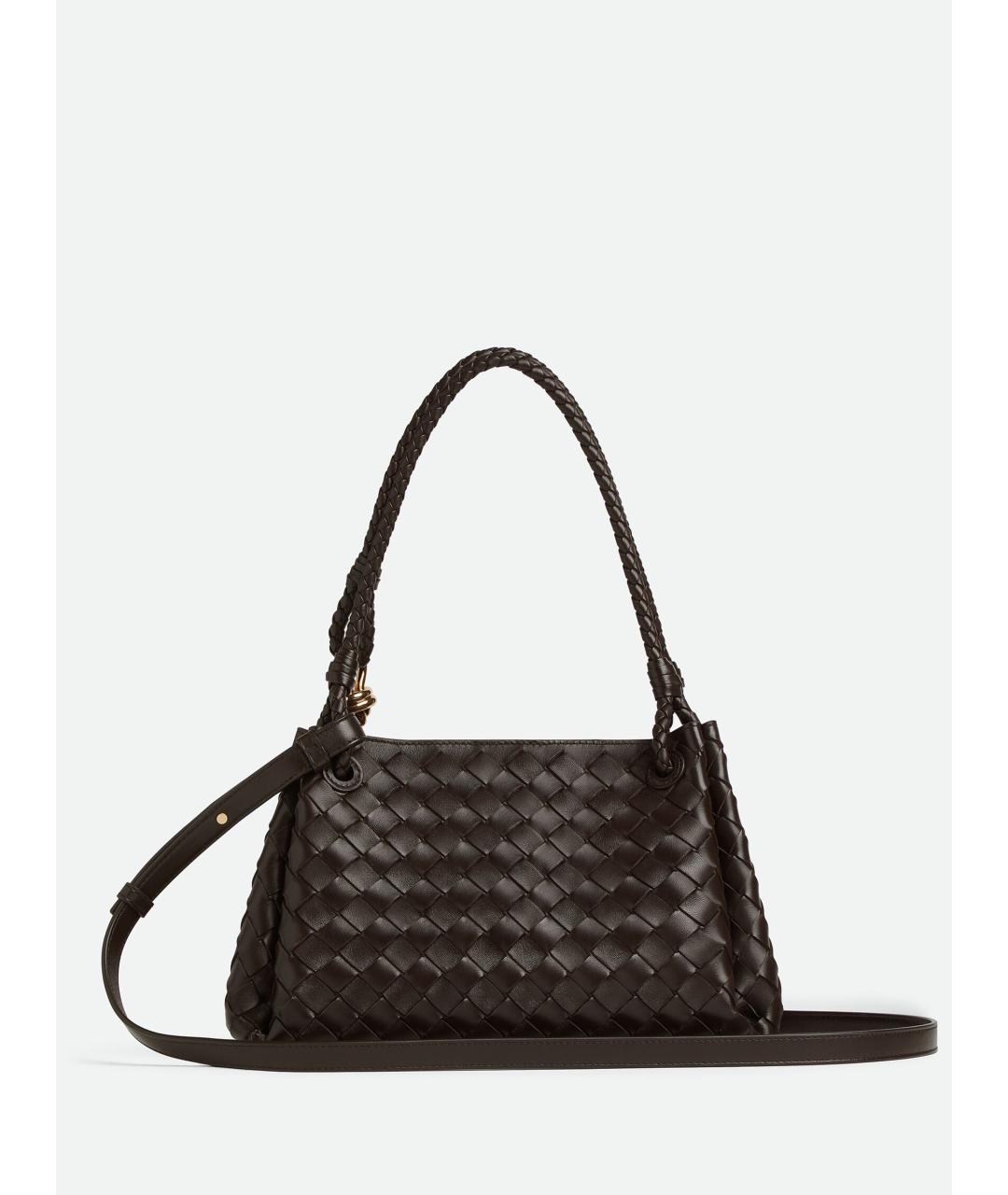 BOTTEGA VENETA Коричневая кожаная сумка через плечо, фото 5