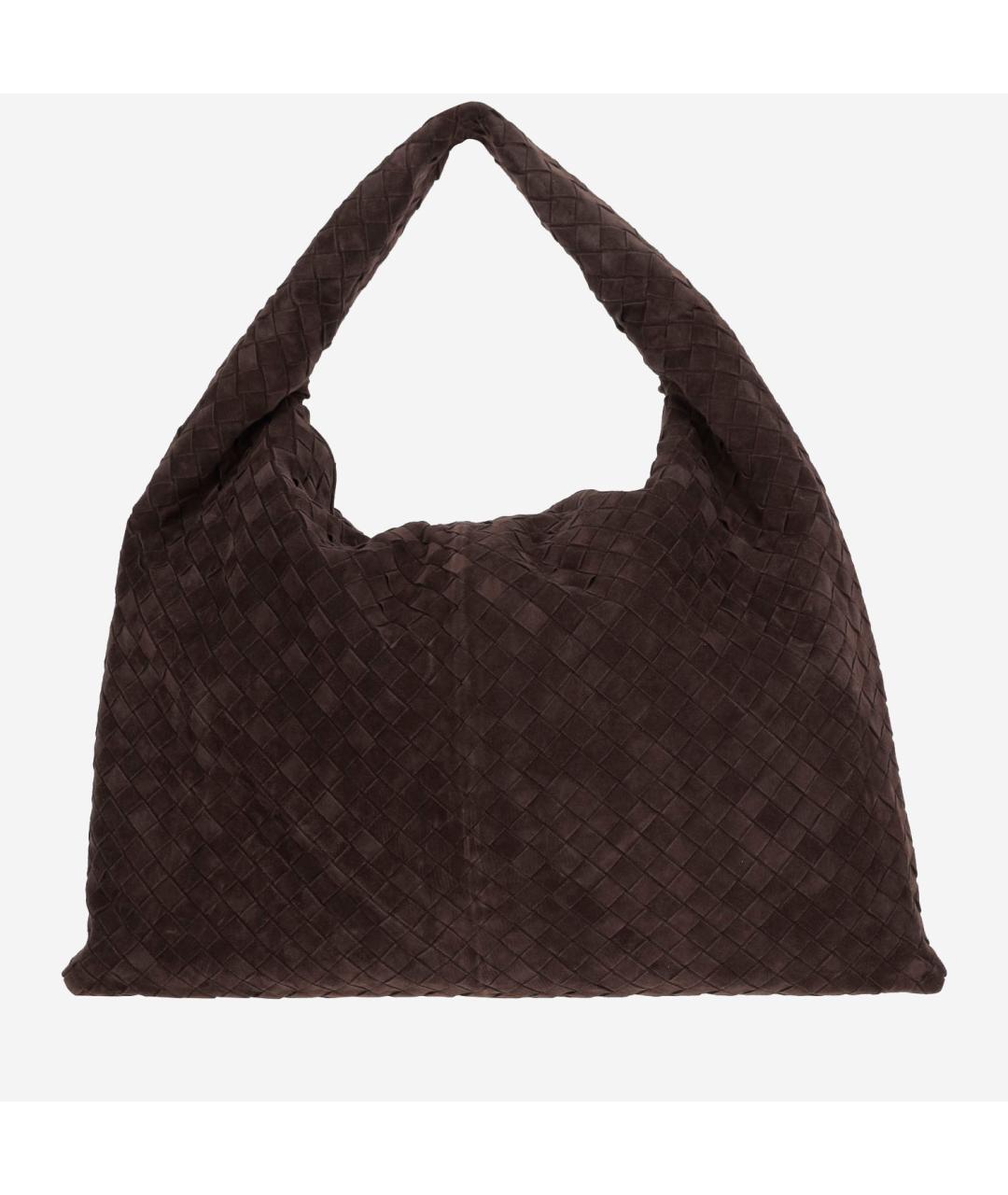BOTTEGA VENETA Коричневая замшевая сумка тоут, фото 4