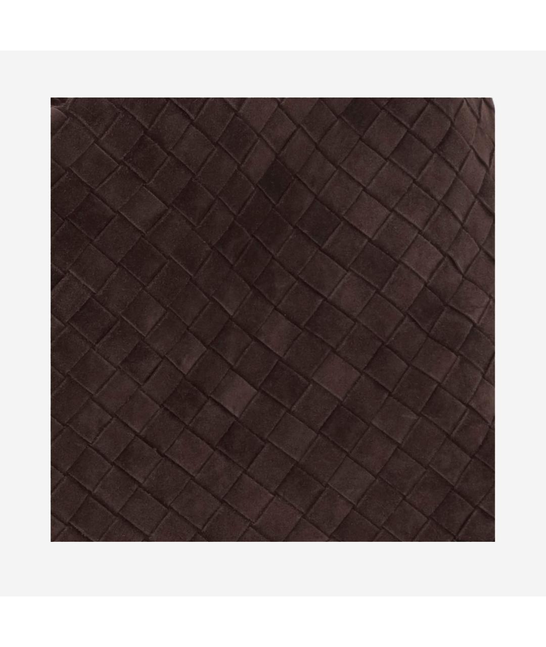 BOTTEGA VENETA Коричневая замшевая сумка тоут, фото 2