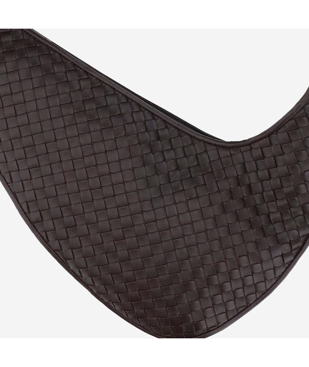 BOTTEGA VENETA Коричневая кожаная сумка на плечо, фото 3
