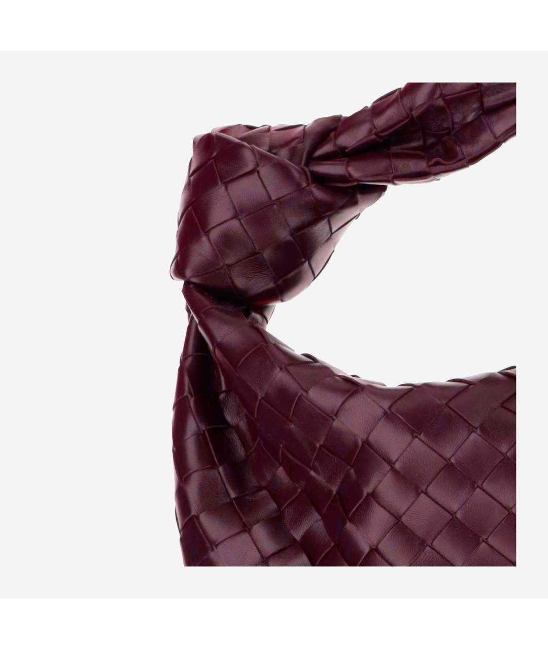 BOTTEGA VENETA Бордовая кожаная сумка с короткими ручками, фото 4