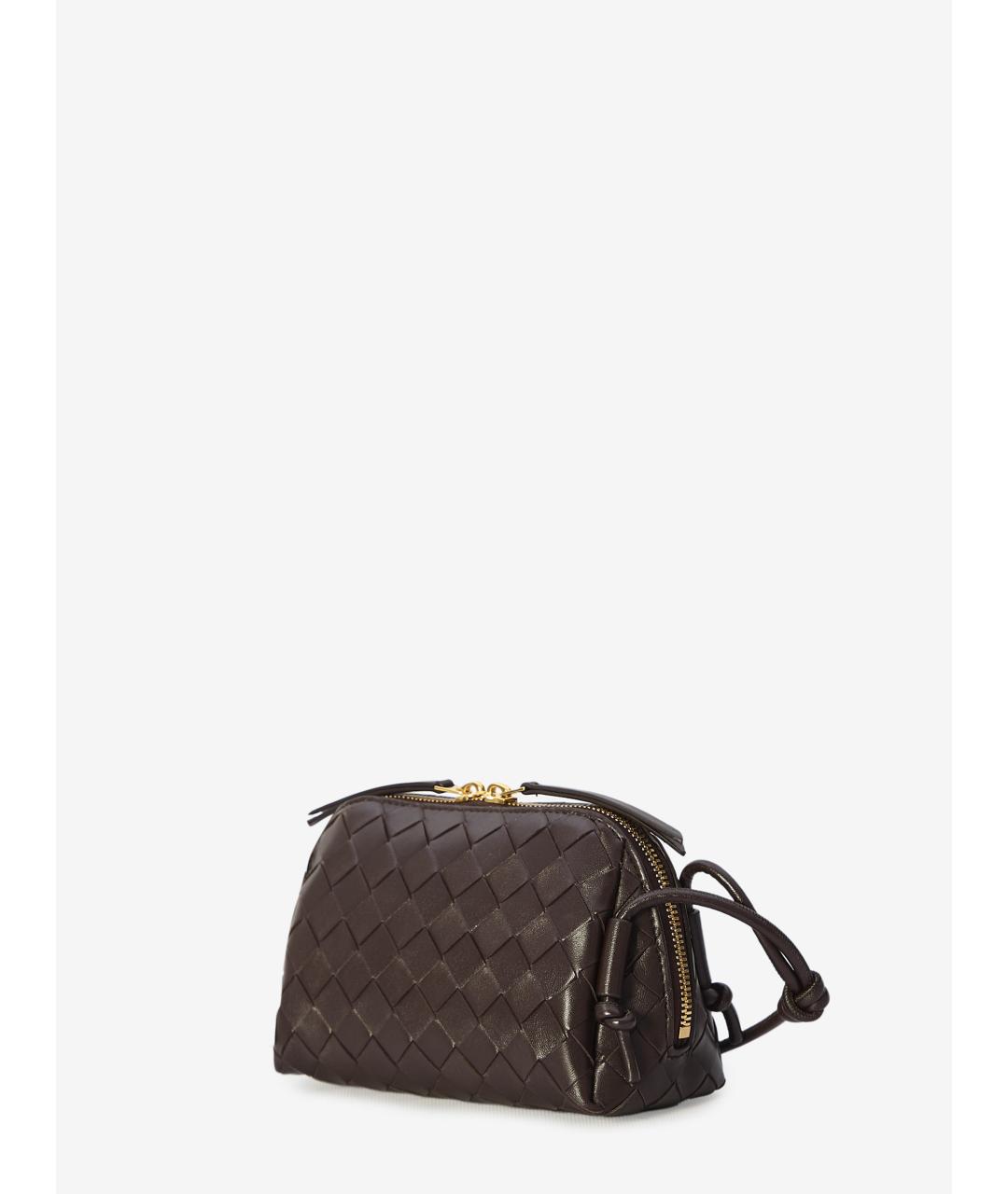 BOTTEGA VENETA Коричневая кожаная сумка через плечо, фото 2