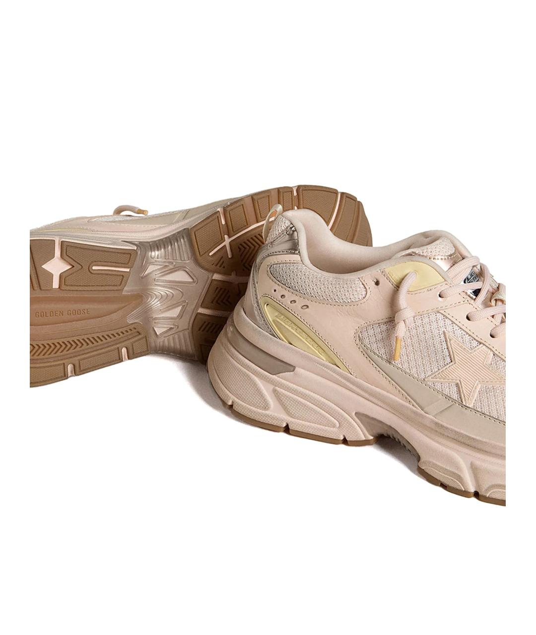 GOLDEN GOOSE DELUXE BRAND Бежевые синтетические кроссовки, фото 4