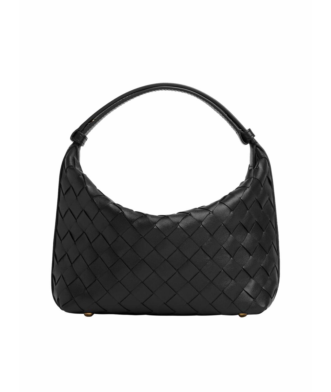 BOTTEGA VENETA Черная кожаная сумка с короткими ручками, фото 1