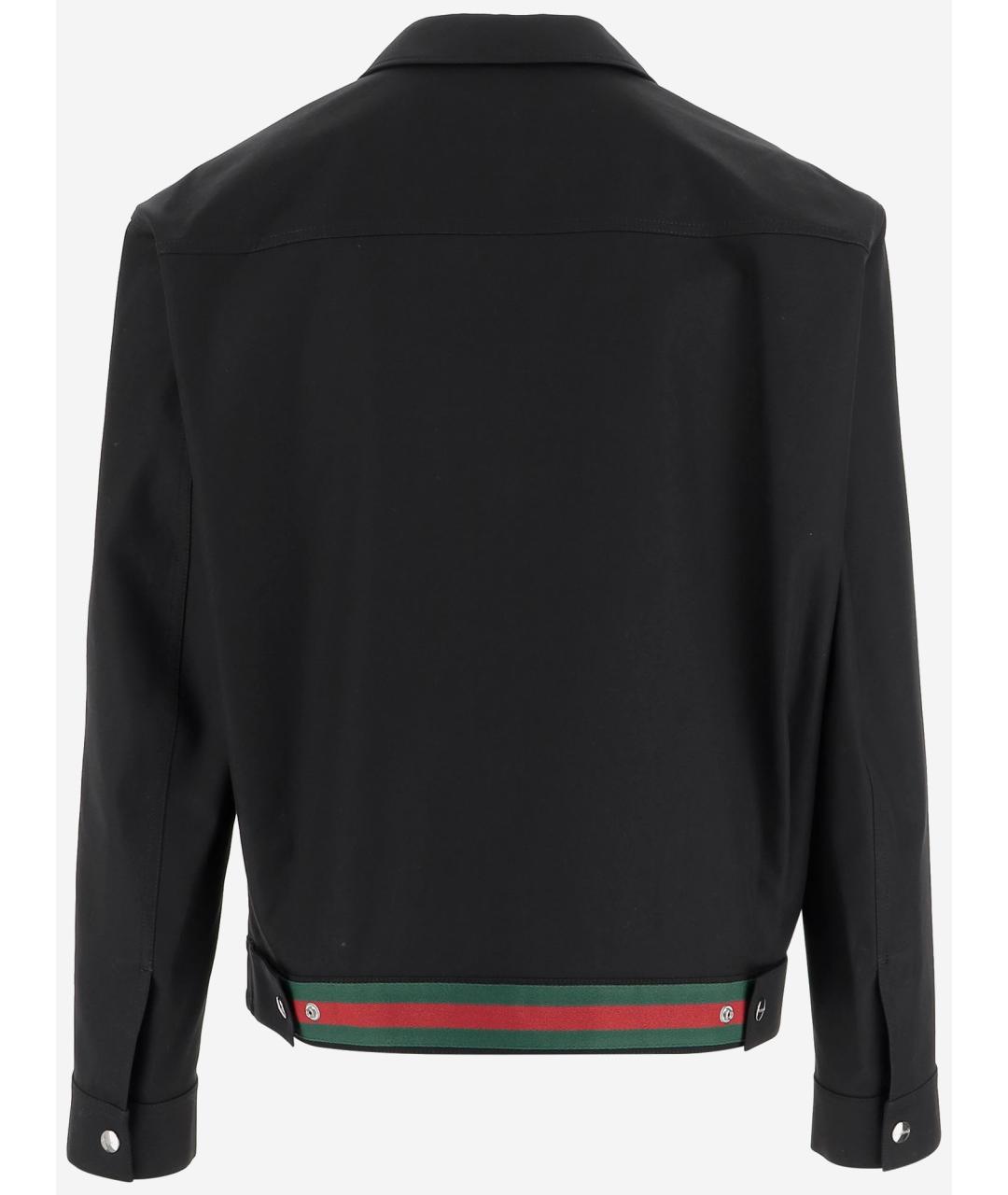GUCCI Черная хлопковая куртка, фото 2