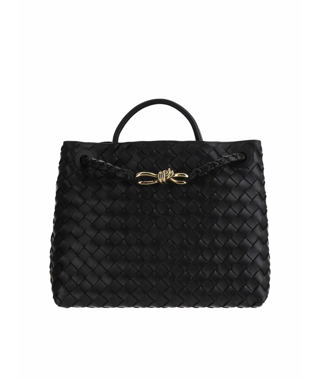 BOTTEGA VENETA Черная кожаная сумка тоут, фото 1