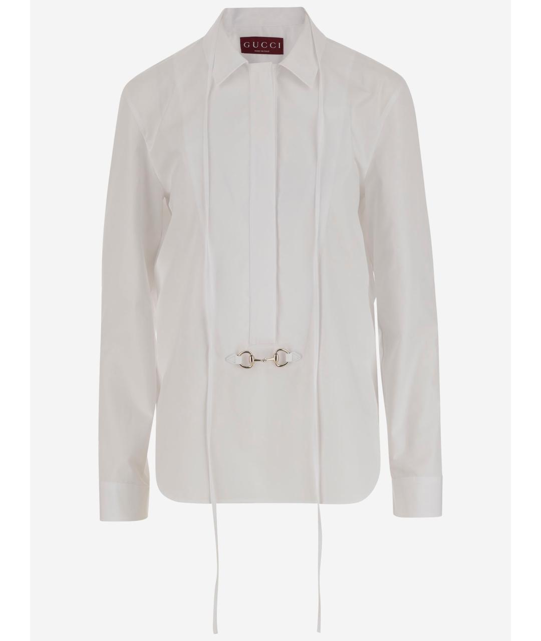 GUCCI Белая хлопковая блузы, фото 4