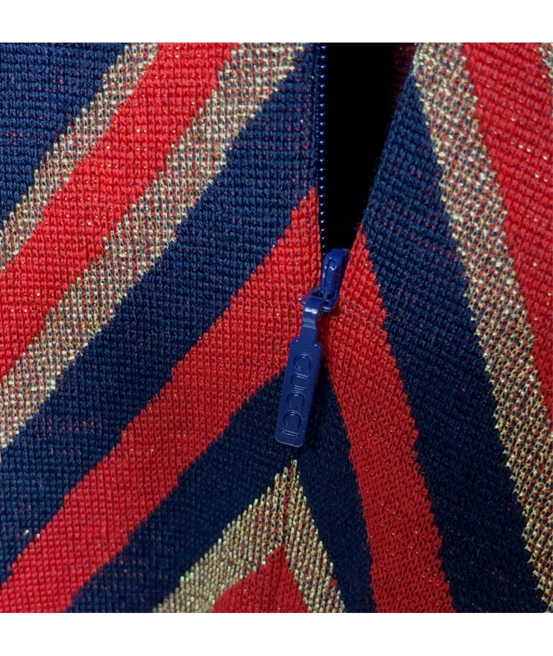 GUCCI Мульти шерстяное повседневное платье, фото 8