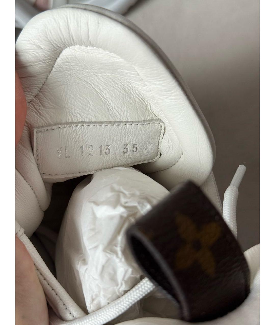 LOUIS VUITTON Розовые кожаные кроссовки, фото 3