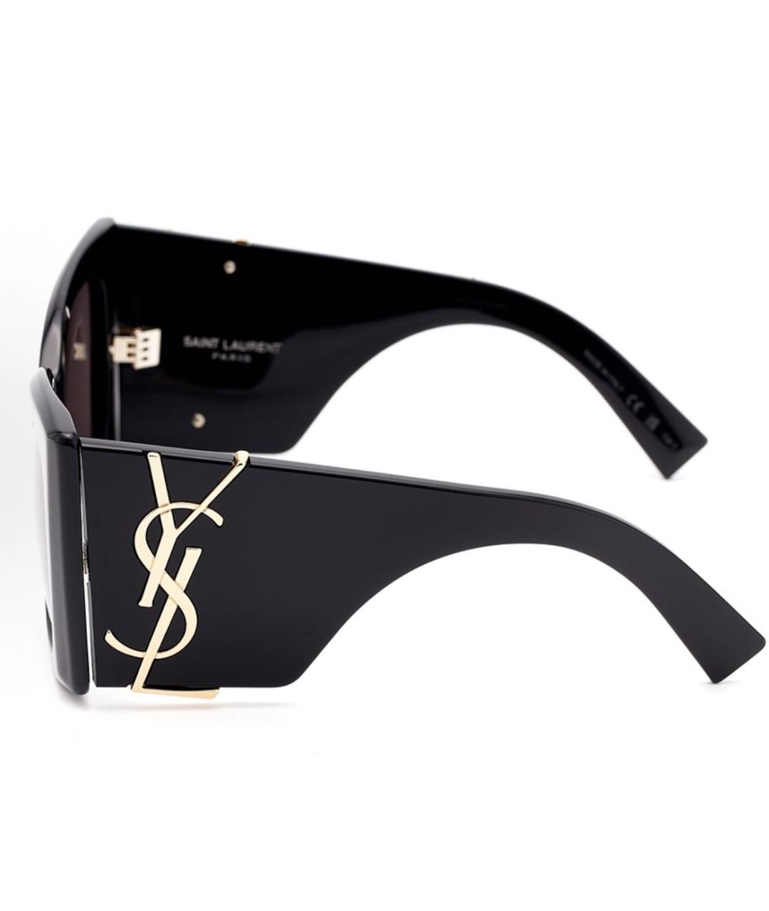 SAINT LAURENT Черные пластиковые солнцезащитные очки, фото 3
