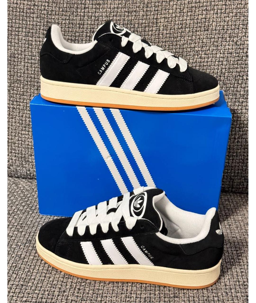 ADIDAS Черные замшевые низкие кроссовки / кеды, фото 6