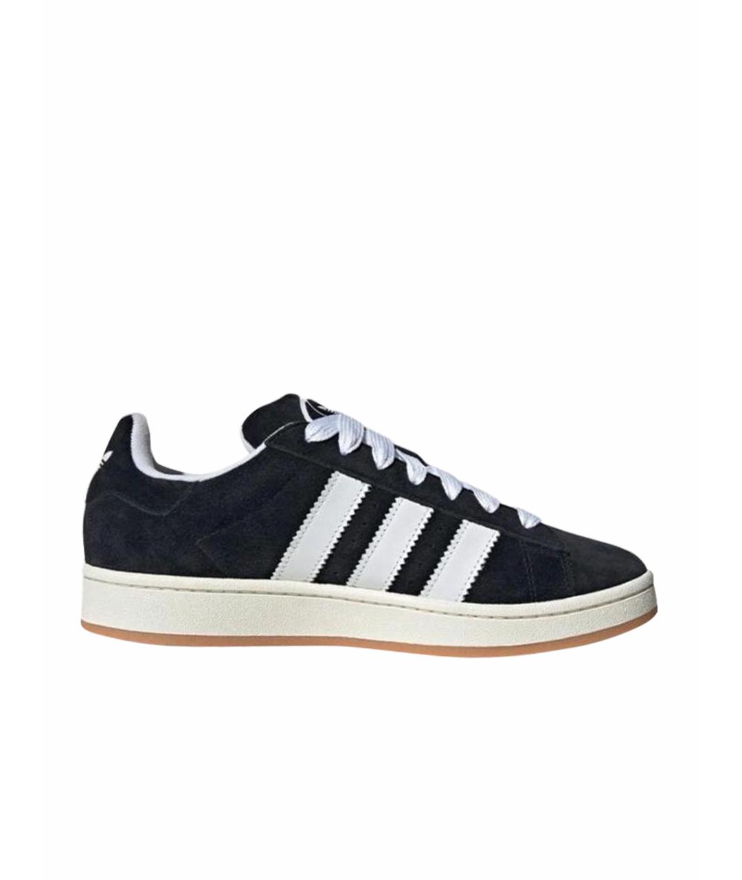 ADIDAS Черные замшевые низкие кроссовки / кеды, фото 1