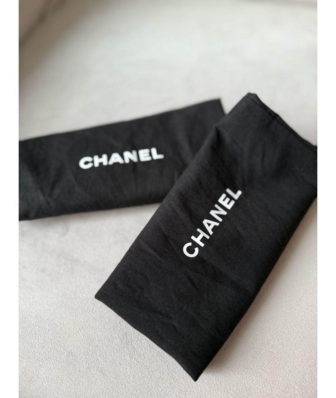 CHANEL Черные текстильные сабо, фото 8
