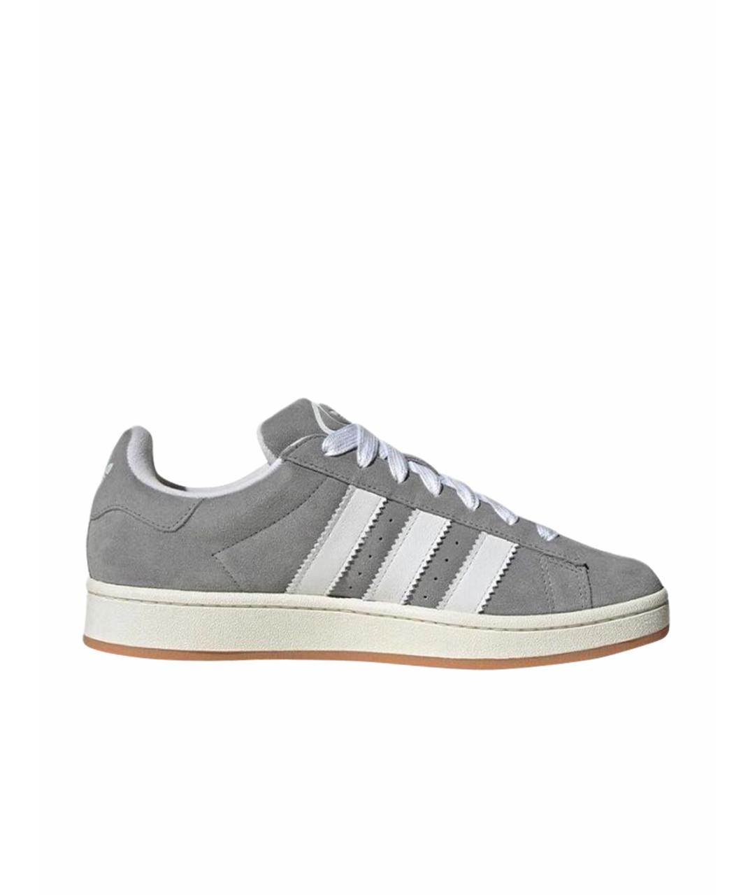ADIDAS Серые замшевые низкие кроссовки / кеды, фото 1
