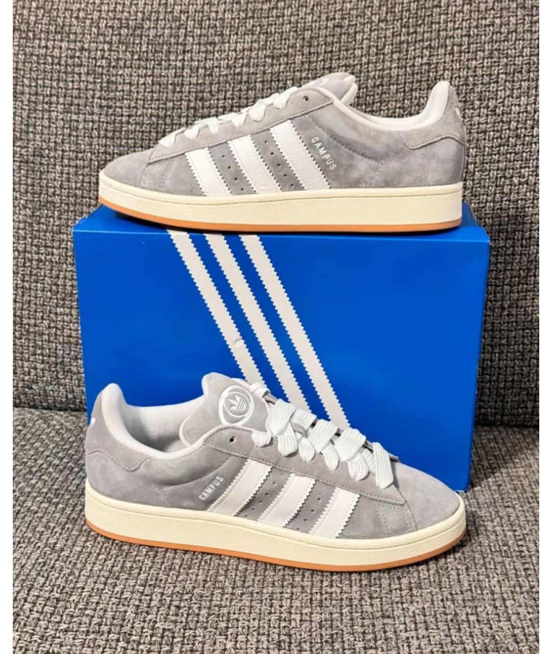 ADIDAS Серые замшевые низкие кроссовки / кеды, фото 6