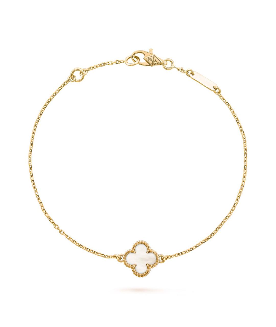 VAN CLEEF & ARPELS Белый браслет из желтого золота, фото 4