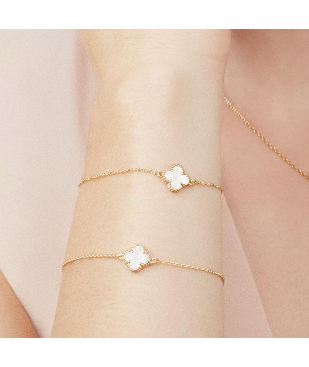 VAN CLEEF & ARPELS Белый браслет из желтого золота, фото 3