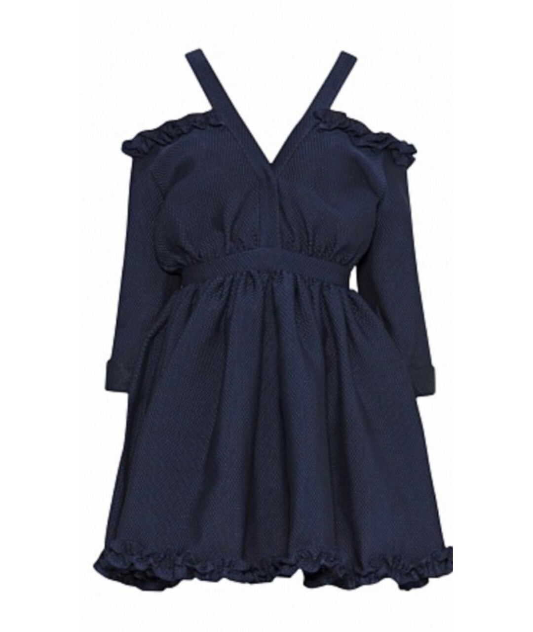 KALMANOVICH Темно-синее полиэстеровое повседневное платье, фото 1