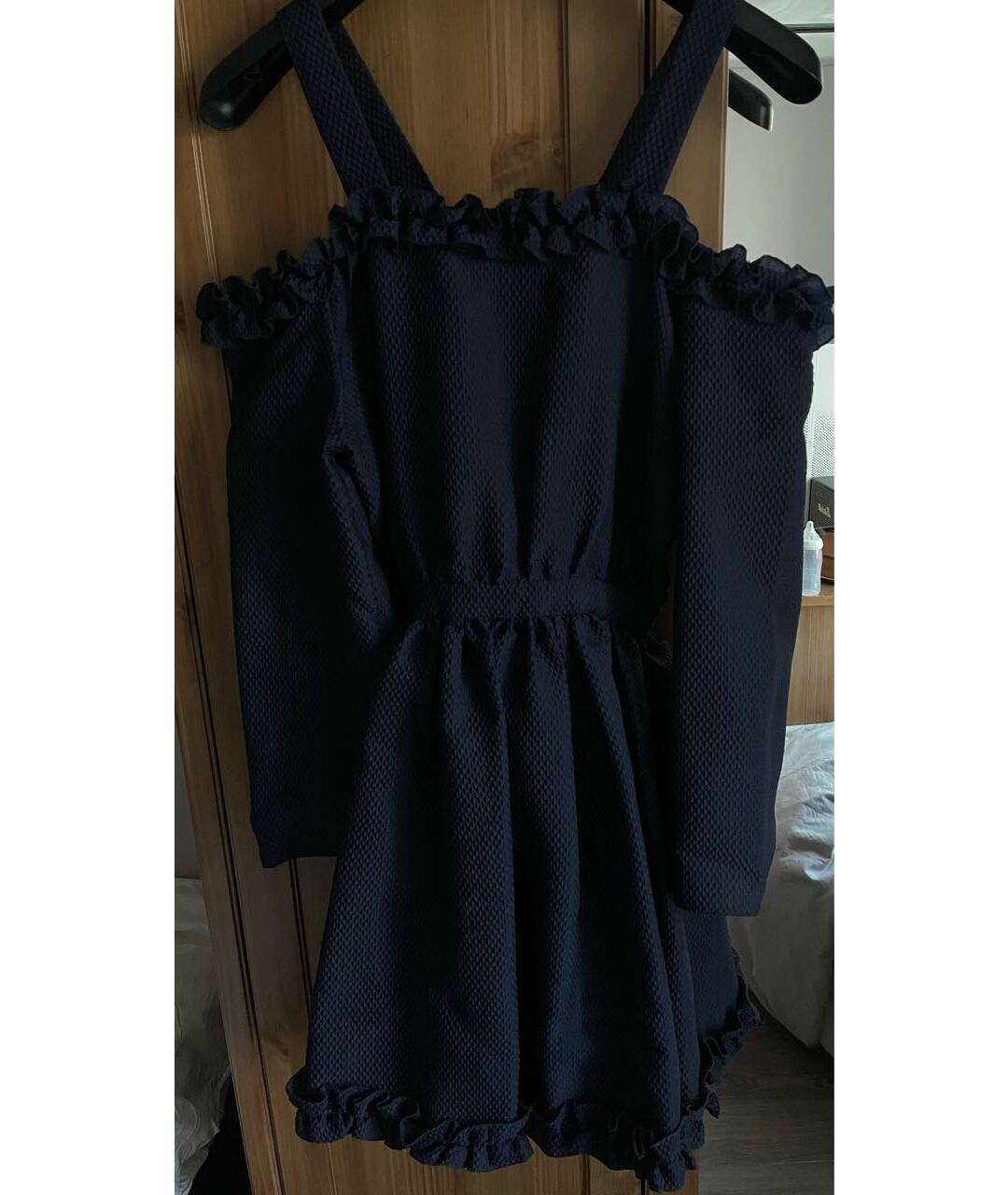 KALMANOVICH Темно-синее полиэстеровое повседневное платье, фото 2