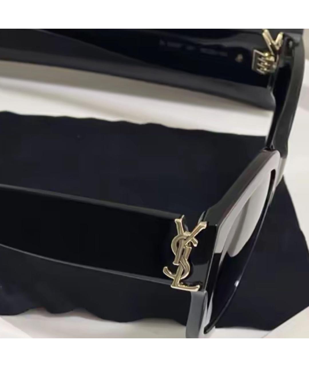 SAINT LAURENT Черные пластиковые солнцезащитные очки, фото 5