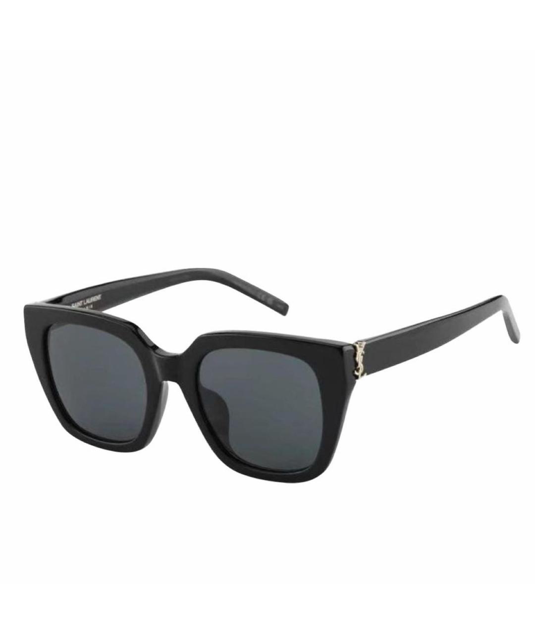 SAINT LAURENT Черные пластиковые солнцезащитные очки, фото 6