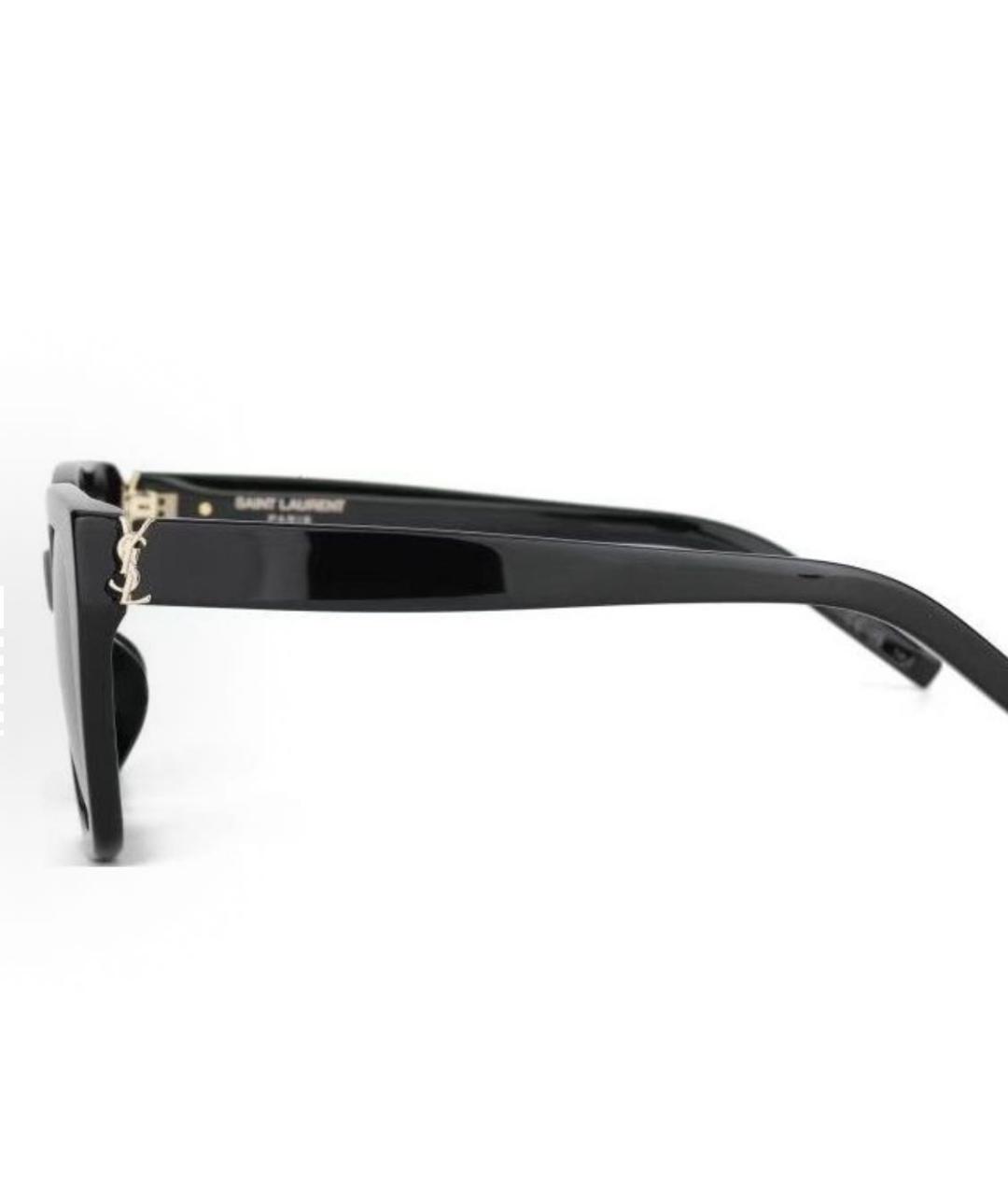 SAINT LAURENT Черные пластиковые солнцезащитные очки, фото 4