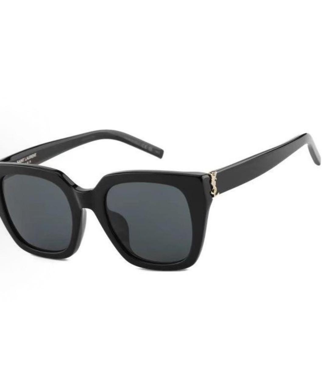 SAINT LAURENT Черные пластиковые солнцезащитные очки, фото 2