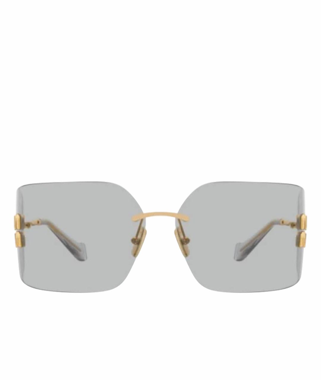MIU MIU Серые металлические солнцезащитные очки, фото 1
