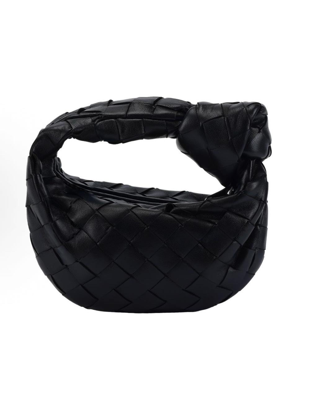 BOTTEGA VENETA Черная кожаная сумка с короткими ручками, фото 3