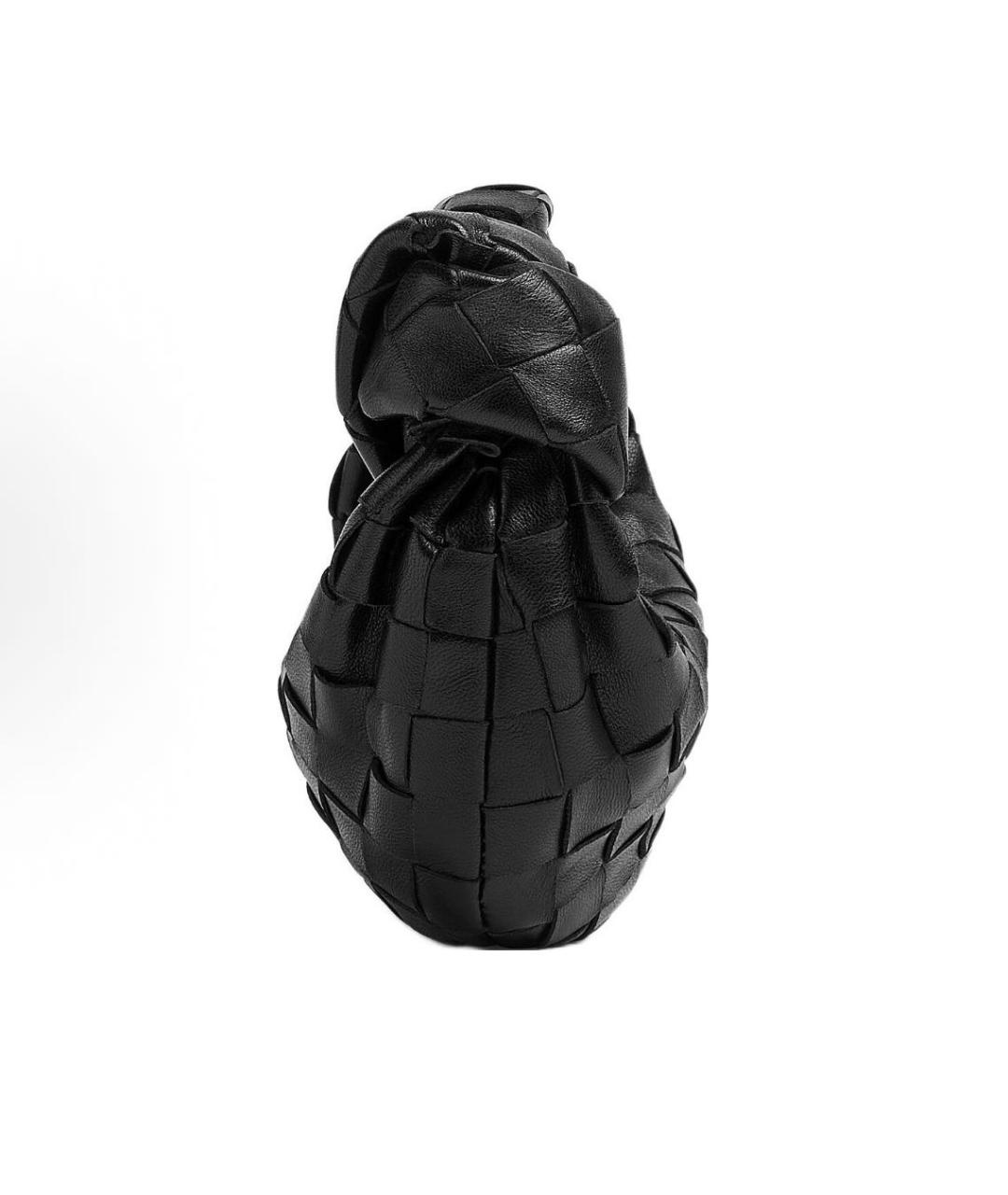 BOTTEGA VENETA Черная кожаная сумка с короткими ручками, фото 6