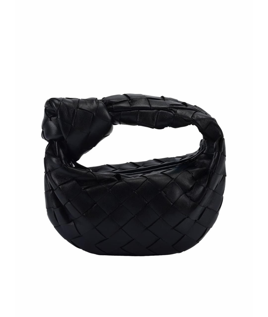 BOTTEGA VENETA Черная кожаная сумка с короткими ручками, фото 1