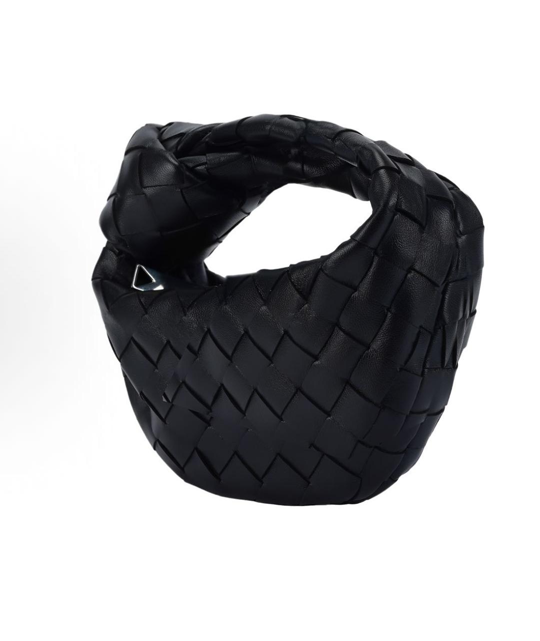 BOTTEGA VENETA Черная кожаная сумка с короткими ручками, фото 2